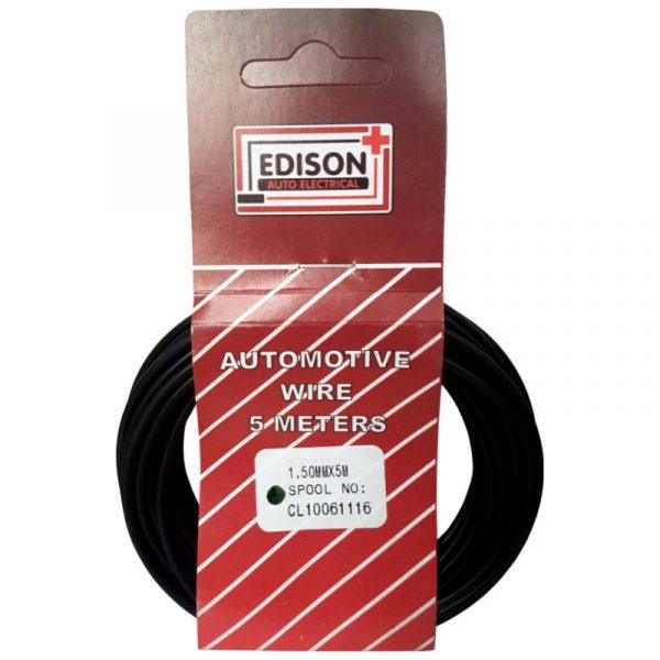 Edison – Automotive Wire – 1.5mm x 5m – Black